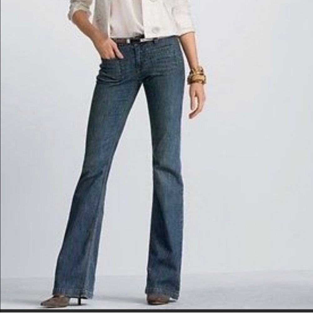 CAbi Farrah flare blue jeans 762R Size 6